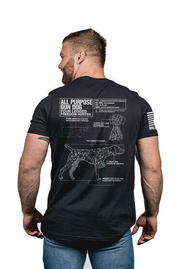 Nine Line Apparel All Purpose Gun Dog shirt in black from back